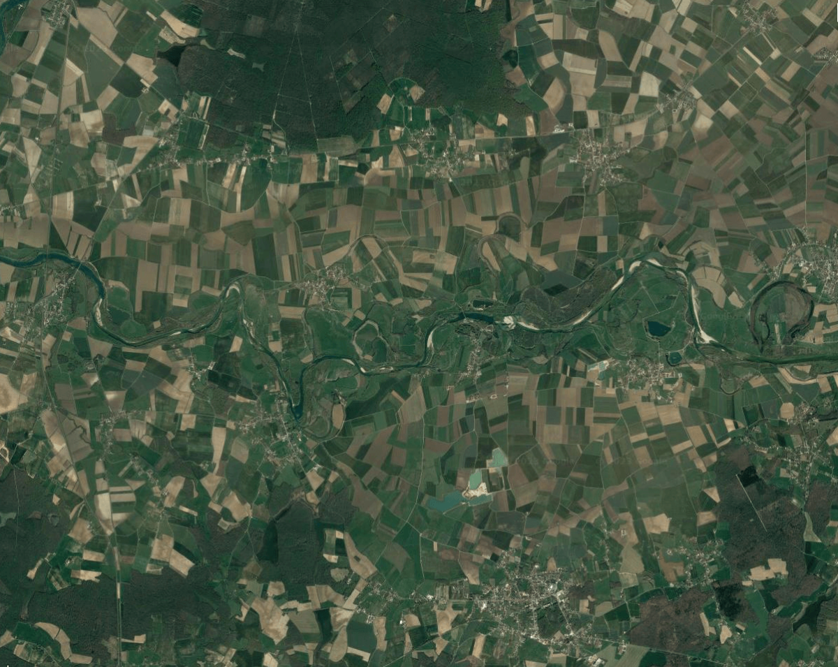 RGB satellite image of grain farms